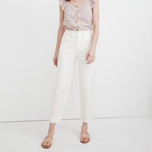 Madewell Slim Emmett Tapered Trousers in White
